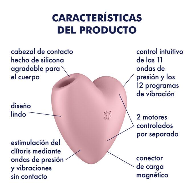 Satisfyer Cutie Heart Rosa Succionador Vibrador koito sexshop ecuador